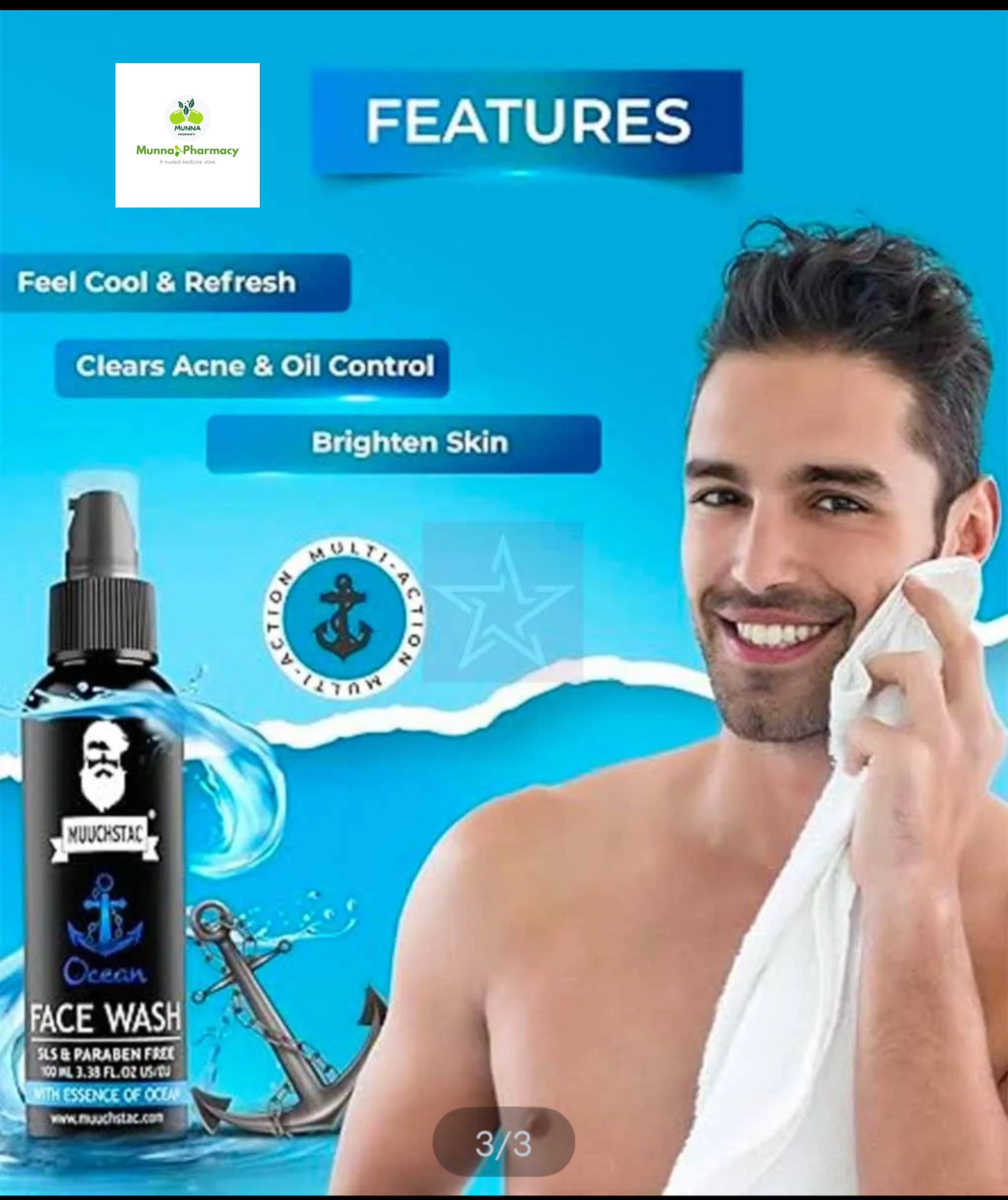 Muuchstac Ocean Face Wash For Men