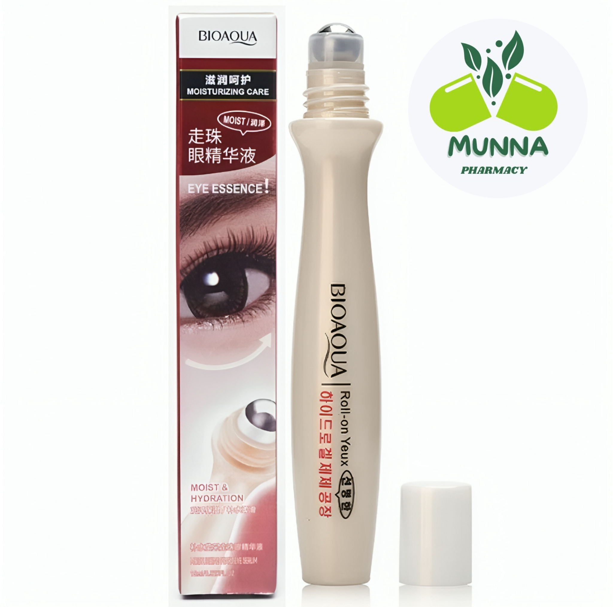 BIOAQUA EYE ROLL-ON ESSENCE - DARK CIRCLE & PUFFINESS REDUCTION - 15ML