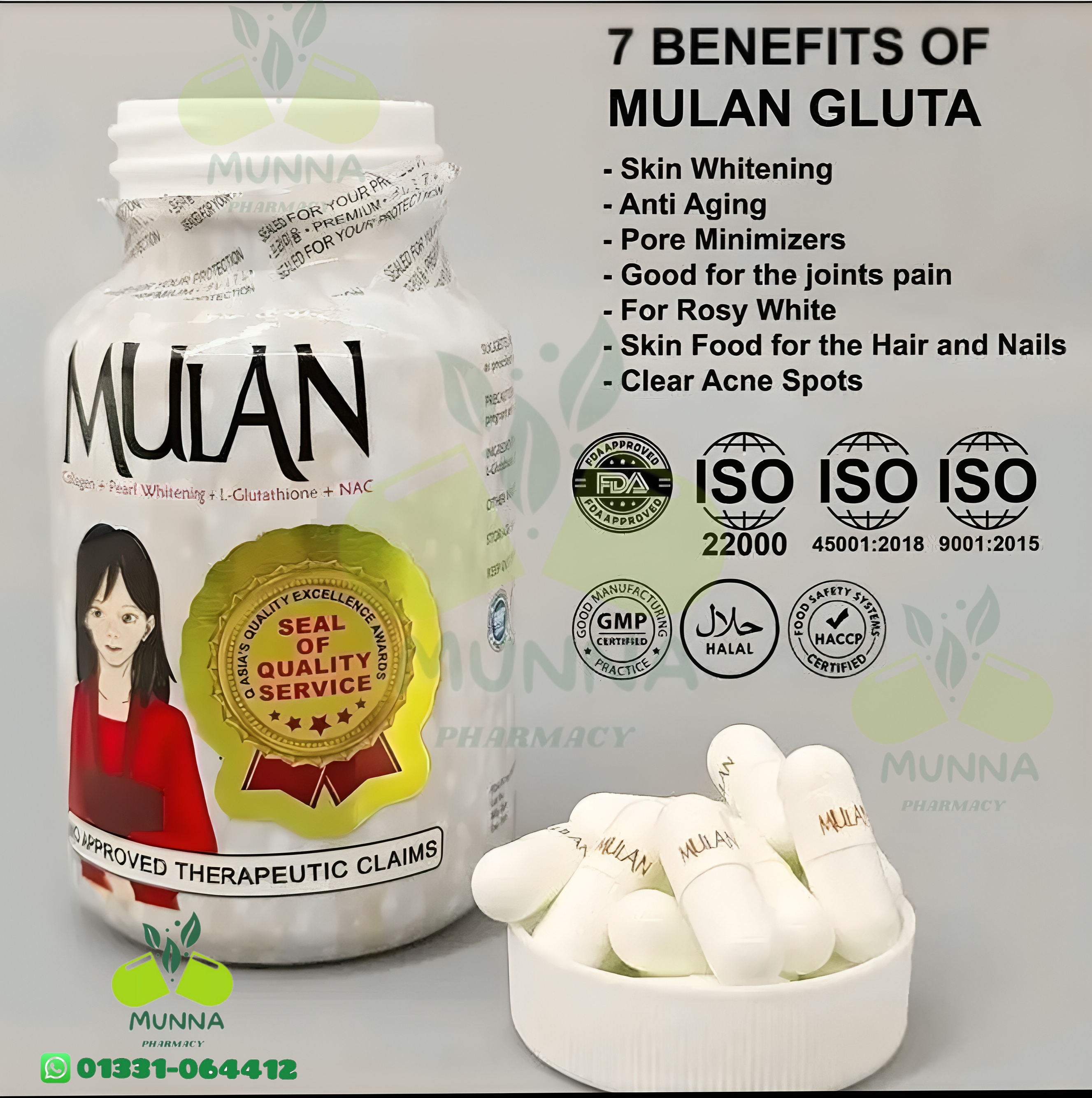 Mulan Gluta 60piece capsule