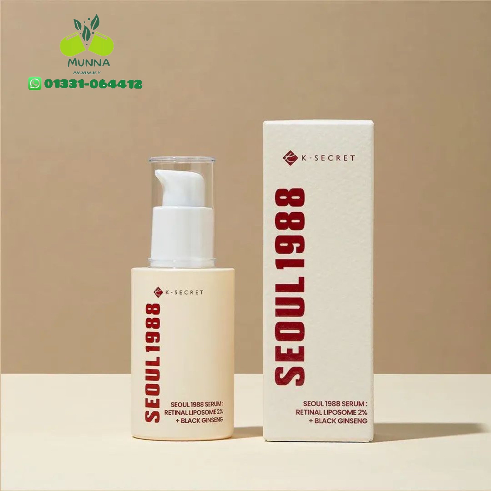 K-Secret Seoul 1988 Serum : Retinal Liposome 2% + Black Ginseng – 30ml